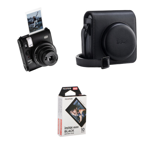 FUJIFILM instax mini 99 Instant Film Camera with Case & Film Kit (Black, 10 Exposures)