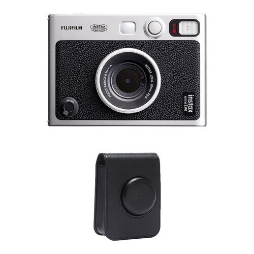 FUJIFILM instax mini EVO Hybrid Instant Camera with Case Kit (Black)