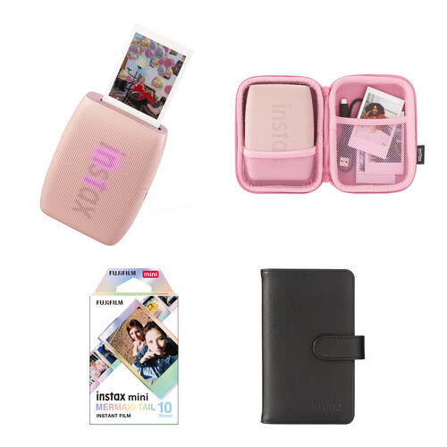 FUJIFILM instax mini Link 3 Smartphone Printer with Accessories Kit (Rose Pink)