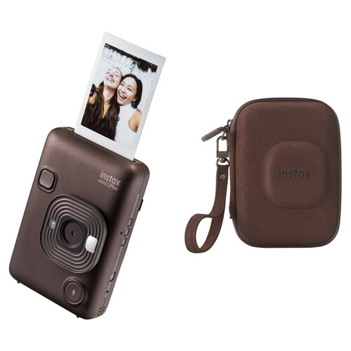 FUJIFILM instax mini LiPlay Hybrid Instant Camera with Case Kit (Deep Bronze)
