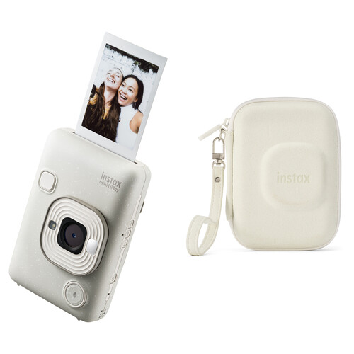 FUJIFILM instax mini LiPlay Hybrid Instant Camera with Case Kit (Misty White)