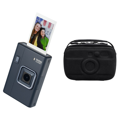 FUJIFILM instax mini LiPlay+ Hybrid Instant Camera with Case Kit (Midnight Blue)