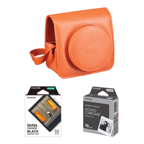FUJIFILM instax SQUARE SQ1 Camera Case with Color & Monochrome Film (Orange)