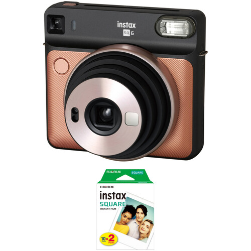 FUJIFILM INSTAX SQUARE SQ6 Instant Film Camera with Twin Pack of