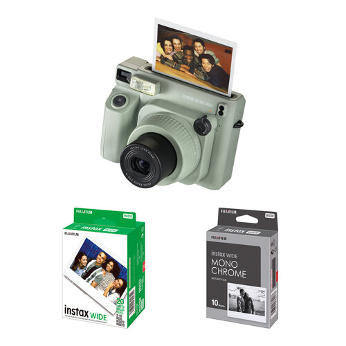 FUJIFILM instax WIDE 400 Instant Film Camera with Film Kit (30 Exposures)