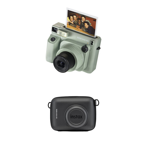 FUJIFILM instax WIDE 400 Instant Film Camera with Case Kit (Green)