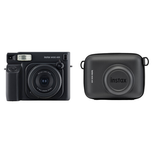 FUJIFILM instax WIDE 400 Instant Film Camera with Case Kit (Black)