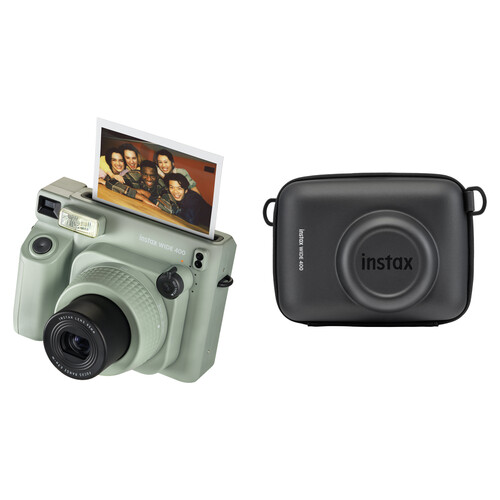 FUJIFILM instax WIDE 400 Instant Film Camera with Case Kit (Green)