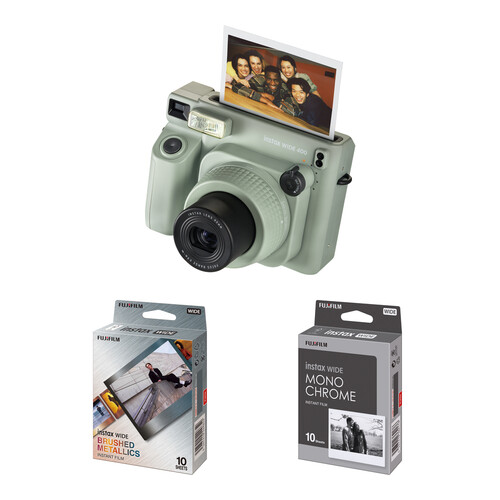 FUJIFILM instax WIDE 400 Instant Film Camera with Film Kit (20 Exposures)