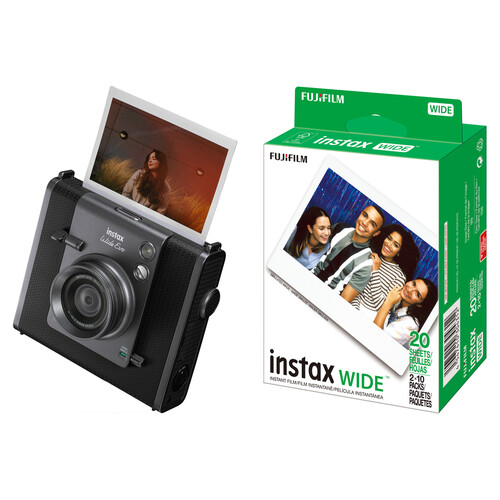 FUJIFILM instax WIDE EVO Hybrid Instant Film Camera with Film Kit (20 Exposures)