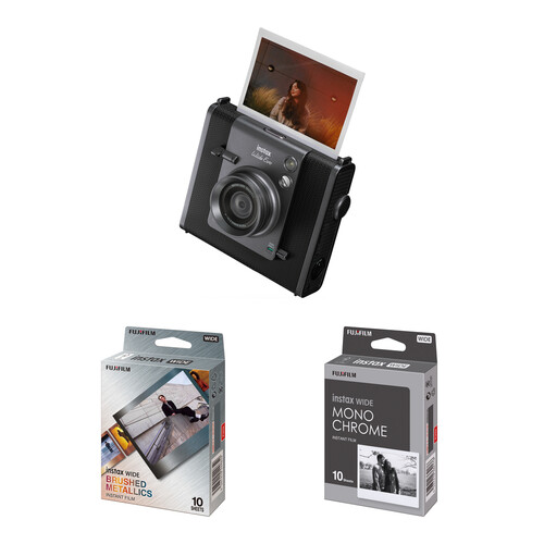 FUJIFILM instax WIDE EVO Hybrid Instant Film Camera with Film Variety Pack (20 Exposures)