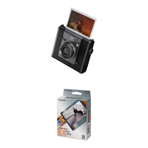 FUJIFILM instax WIDE EVO Hybrid Instant Film Camera with Film Starter Pack (10 Exposures)