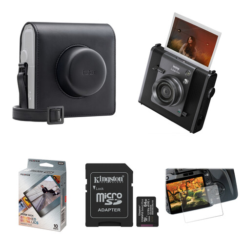 FUJIFILM instax WIDE EVO Hybrid Instant Film Camera with Complete Starter Bundle