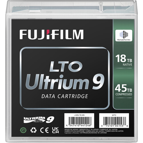 FUJIFILM 18TB LTO Ultrium-9 Barcode Labeled Data Cartridge
