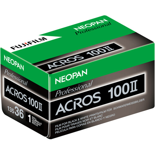 FUJIFILM Neopan 100 Acros II Black and White Negative Film (35mm Roll Film, 36 Exposures, Expires 05/2025)
