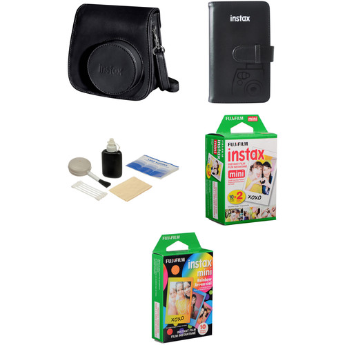 FUJIFILM Starter Kit for INSTAX Mini 8 Instant Film Camera (Black)