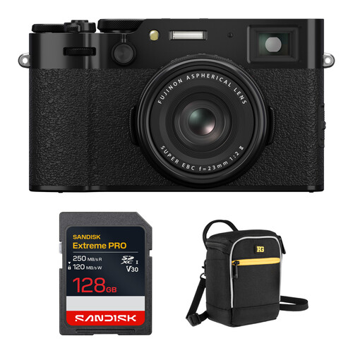 FUJIFILM X100VI Digital Camera with Basic Bundle (Black)