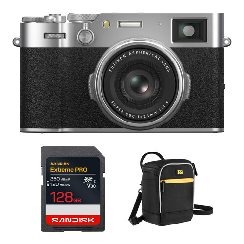 FUJIFILM X100VI Digital Camera with Basic Bundle (Silver)