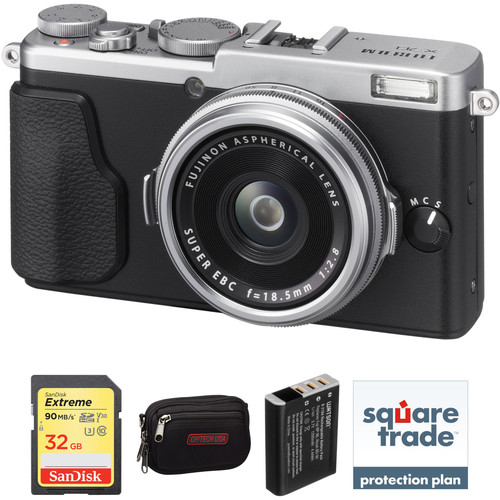 FUJIFILM X70 Digital Camera Deluxe Kit (Silver) B&H Photo Video