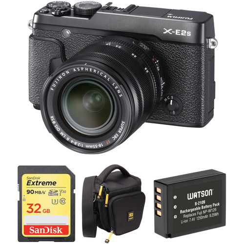 FUJIFILM X-E2S Mirrorless Digital Camera with 18-55mm Lens Basic Kit (Black)
