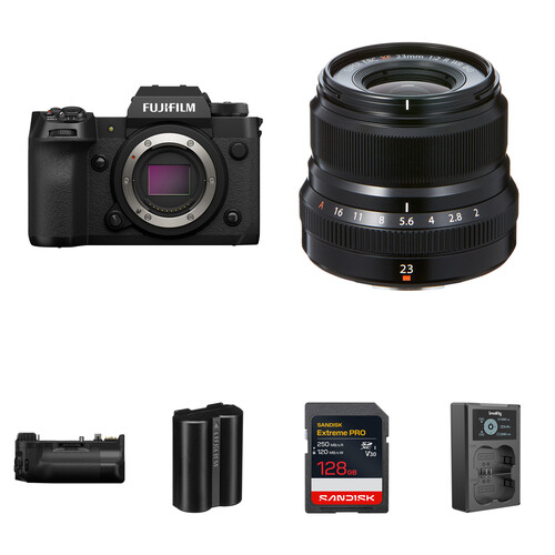 FUJIFILM X-H2 Mirrorless Camera with 23mm f/2 Lens and Performance Kit