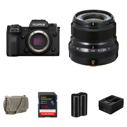 FUJIFILM X-H2 Mirrorless Camera with 23mm f/2 Lens and Essentials+ Kit