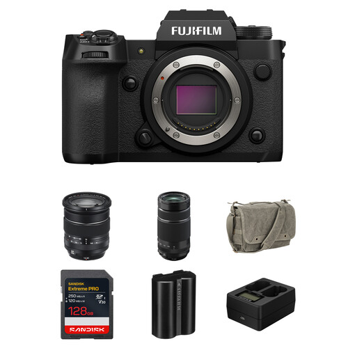 FUJIFILM X-H2 Mirrorless Camera with 16-80mm and 70-300mm Lenses and Essentials+ Kit