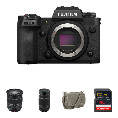 FUJIFILM X-H2 Mirrorless Camera with 16-80mm and 70-300mm Lenses and Basic Bundle