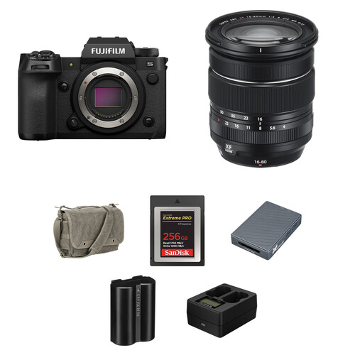 FUJIFILM X-H2S Digital Camera with 16-80mm f/4 Lens and Essentials+ Kit