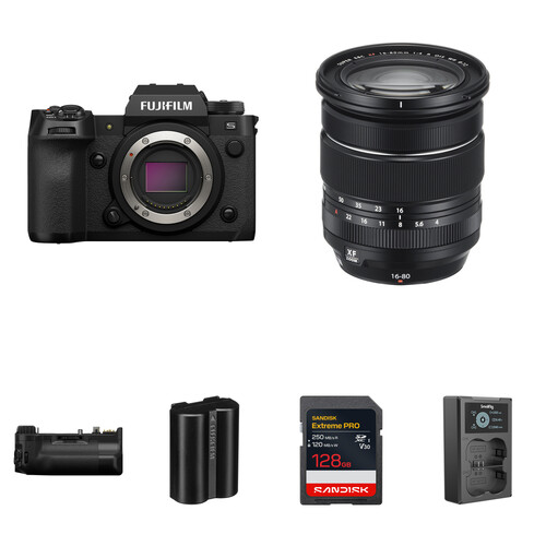 FUJIFILM X-H2S Mirrorless Camera with 16-80mm f/4 Lens and Performance Kit