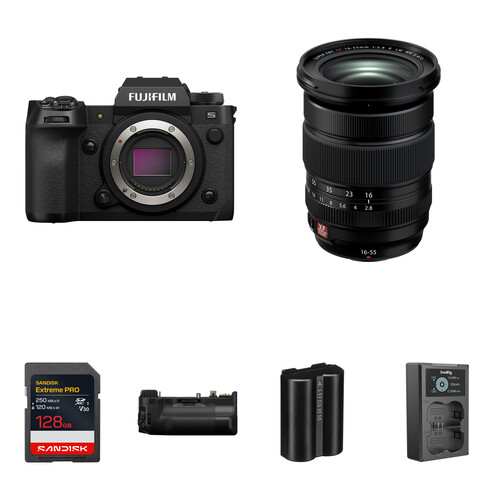 FUJIFILM X-H2S Mirrorless Camera with 16-55mm f/2.8 Lens and Performance Kit