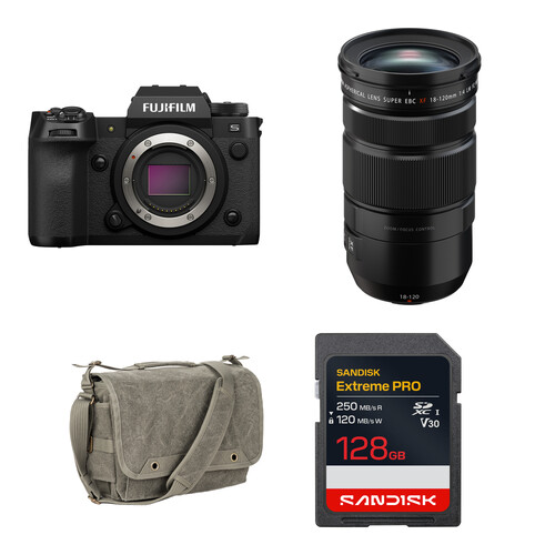 FUJIFILM X-H2S Mirrorless Camera with 18-120mm f/4 Lens and Basic Bundle