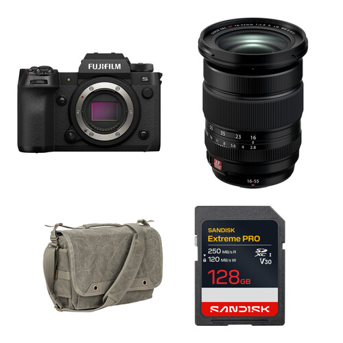 FUJIFILM X-H2S Mirrorless Camera with 16-55mm f/2.8 Lens and Basic Bundle
