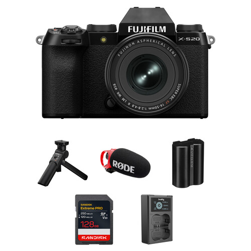 FUJIFILM X-S20 Mirrorless Camera with 16-50mm f/2.8-4.8 Lens and Content Creation Kit