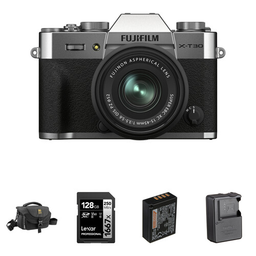 FUJIFILM X-T30 II Mirrorless Camera with 15-45mm f/3.5-5.6 Lens