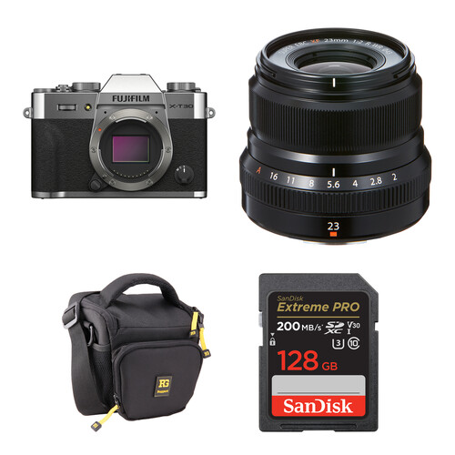 FUJIFILM X-T30 II Mirrorless Camera with 23mm f/2 Lens and Basic