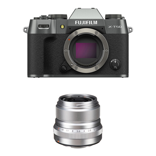FUJIFILM X-T50 Mirrorless Camera with 23mm f/2 Lens Kit