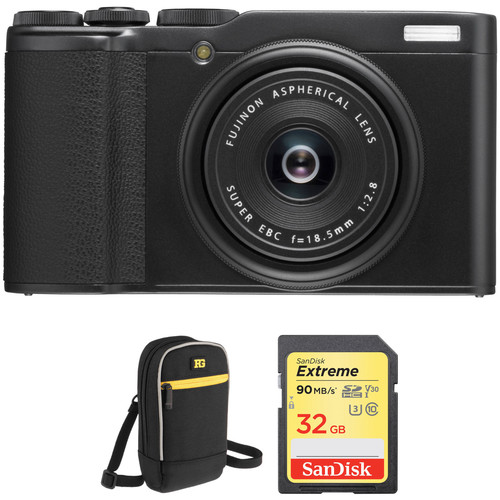 FUJIFILM XF10 Digital Camera Basic Kit (Black) B&H Photo Video