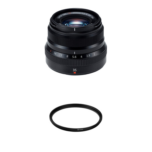FUJIFILM XF 35mm f/2 R WR Lens with UV Filter Kit (Black) B&H