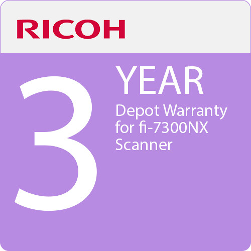 Ricoh 3-Year Depot Warranty for fi-7300NX Scanner