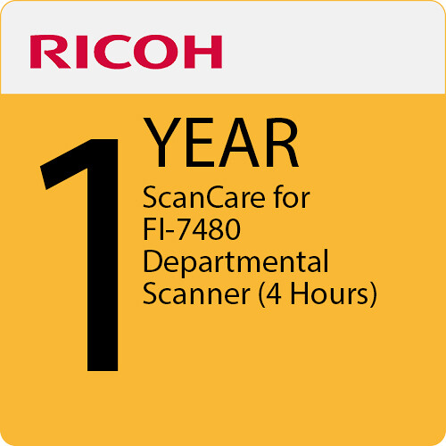 Ricoh First Year ScanCare for FI-7480 Departmental Scanner (4 Hours)