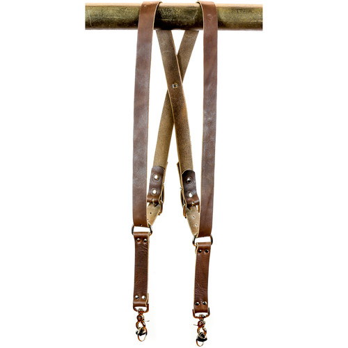 Funk Plus Water Buffalo Leather Snap Back Harness with 1.25" Wide Straps (Dark Brown)
