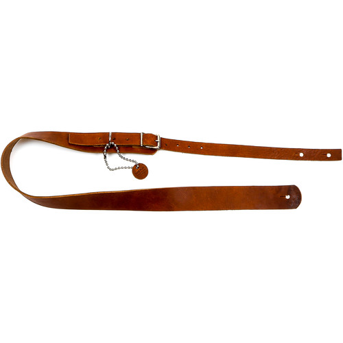 Funk Plus Classy Genuine Premium Leather Guitar Strap with Buckle (42 to 52", Dark Tan)