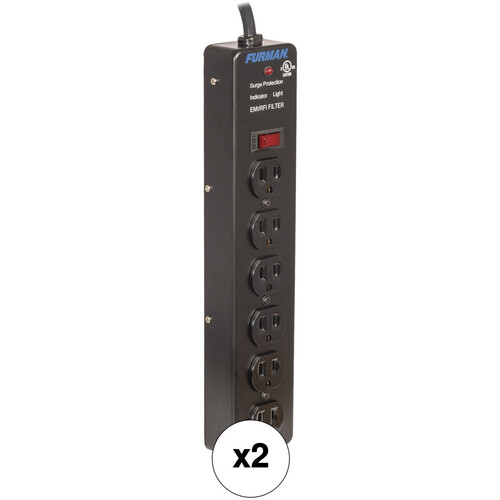 Furman Pro Plug 6-Outlet Power Strip with Surge Protection (2-Pack)