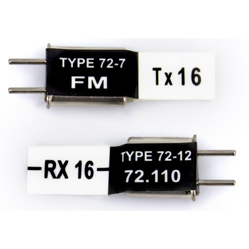 Futaba FM 72.19 MHz Short Crystal Set (TX Crystal & Short RX Crystal)