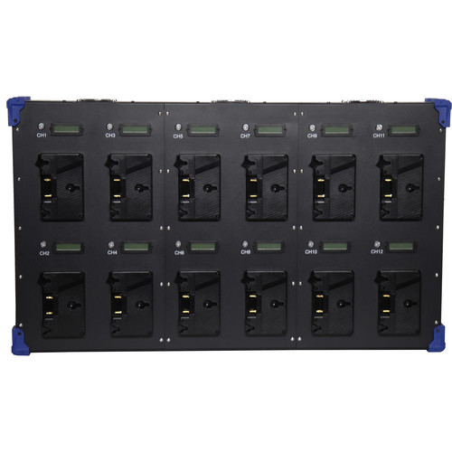FXLion 12-Bay Wall Charger (Gold Mount, 16.8V 4A)