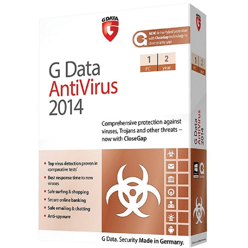 G Data Software Antivirus 2014 Software Download (1 PC, 2-Year)