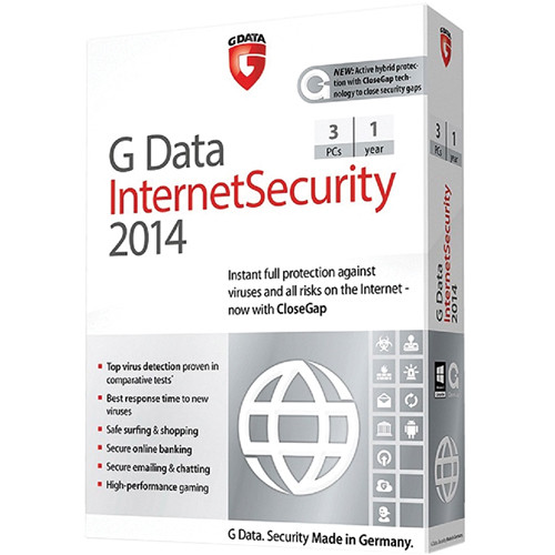 G Data Software Internet Security 2014 Software Download (3 PC, 1-Year)
