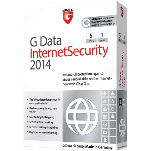 G Data Software Internet Security 2014 Software Download (5 PC, 1-Year)
