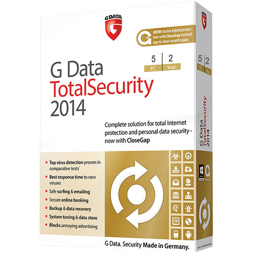 G Data Software Total Security 2014 Software Download (5 PC, 2-Year)